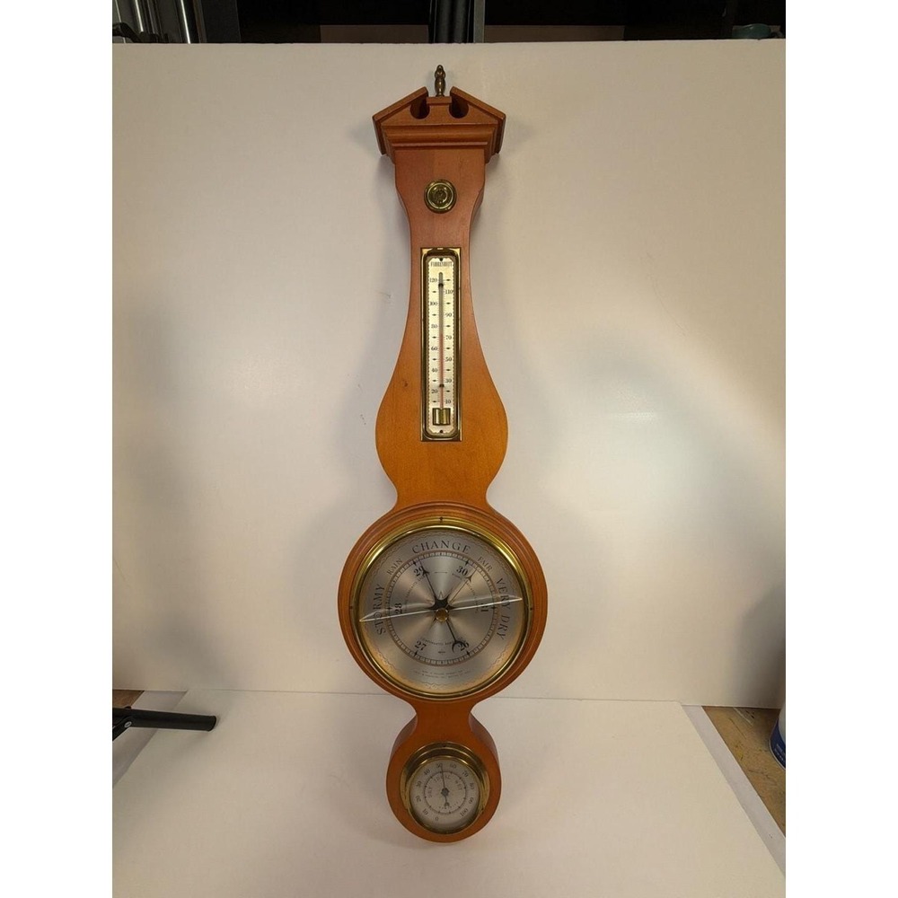 Swift & Anderson Inc Wood Wall Weather Station Barometer Thermometer Hygrometer